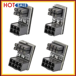ATX 6 8 Pin Female to Male 180 Degree Angled Adapter for Desktops Graphics Card - Bild 1 von 21