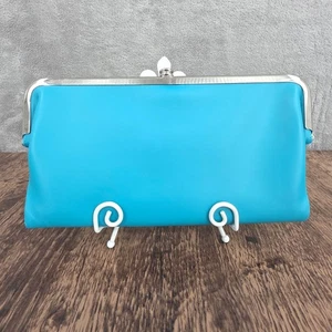 Cartera sin asas Mywalit 247 Liguria azul agua rosa bloqueo de beso cuero dopamina twee - Imagen 1 de 11