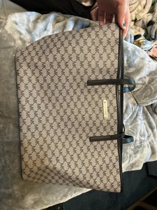 Bolso de Mano MICHAEL Michael Kors Logo Emry Firma Gris y Negro Grande Top Cremallera - Imagen 1 de 3