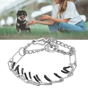 Dog Prong Collar Skin Friendly Metal Dog Choker Collar For Training Dogs - Picture 1 of 22