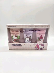 Cr`eme Shop Limited Edition Hello Kitty Dry Skin Repair Trio Hand Creams - Picture 1 of 9