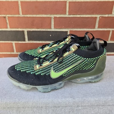 Nike Air Vapormax Black Green Chlorophyll Cargo Khaki Men Size 12 DQ7640-001 - Image 1 of 4