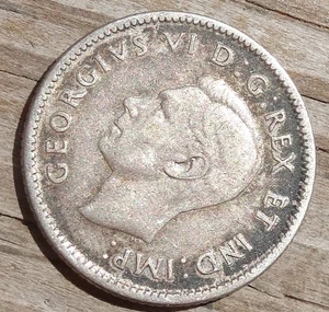 1944 Kanada 80% Silber 10 Cents Circulated Dime Circulated King George VI - Bild 1 von 2