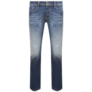 Diesel Larkee-X Straight Fit Stone Washed Dark Blue Jeans - Foto 1 di 2