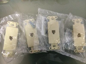 (7 pcs lot) EAGLE Decorator Voice Modular Jack Ivory TWD-3560V Phone - Picture 1 of 2