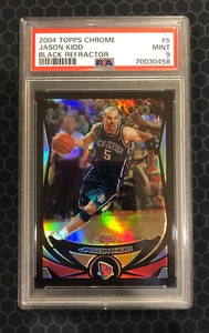 2004 - 05 Topps Cromo #5 - Jason Kidd - RIFRATTORE NERO #/500 - PSA 9! ๐ - Foto 1 di 3