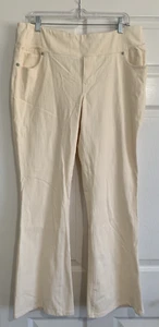DG2 Diane Gilman Pants Womens PXL Cream Boot Cut Pull On Stretch Jeggings - Picture 1 of 11