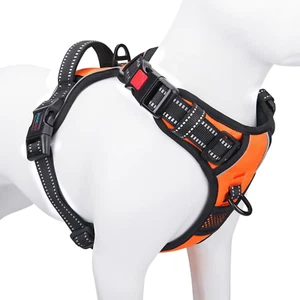 No Pull Dog Harness Medium Reflective Front Clip Vest with Handle,Adjustable 2 M - Picture 1 of 12
