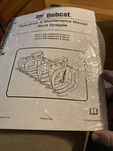 Bobcat Operation and Maintenance Manual Root Grapple New Sealed - Picture 1 of 1
