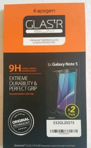 Lot of 3 Spigen Samsung Galaxy Note 5 Screen Protector,Tempered Glass 2 Pack - Picture 1 of 2