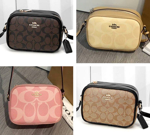 Borsa per fotocamera Coach Cy752 Mini Jamie in pelle tela firmata 4 colori outlet