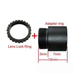 M12 X0.5 7mm S mount MTV Lens Extension tube Adapter Ring w/Lens Lock Ring - Picture 1 of 3