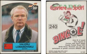 EURO 88 FUSSBALLSPIELER PANINI 240 RUSSLAND - V.LOBANOVSKIJ - MIT SEIDE 1988 BINGOL - Bild 1 von 1