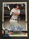 2018 BOWMAN CHROME DRAFT PARKER MEADOWS 1ST ROOKIE CARD RC AUTO TIGERS. rookie card picture