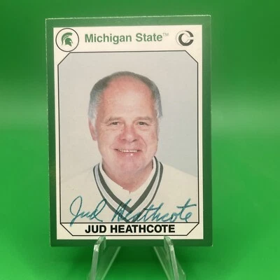 Jud Heathcote Signed Autograph 1990-1991 Michigan State Collegiate Card JSA - Image 1 of 2