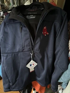 Men's L MLB Boston Red Sox Navy Jacket, New Antigua - Picture 1 of 5
