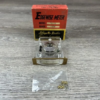 Medidor de borde Lafayette TM-22 AC 150V medidor de panel vintage Nos Foto 1 de 4