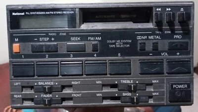 Receptor reproductor de cassette doble din nacional clásico de audio para automóvil JDM raro Foto 1 de 4