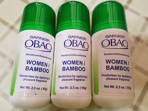 3 pack Deodorant Obao Garnier Women Bamboo net wt 2.3 oz each  New  New  New - Picture 1 of 3