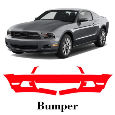 Front bumper PreCut PPF Paint Protection Film For Ford Mustang V6 Base 2010-2012 - Image 1 of 4