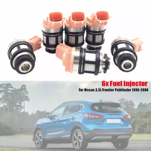 6x Inyector de combustible JS23-A para Nissan 3,3 L Frontier Pathfinder 1996-2004 166001800 - Imagen 1 de 12