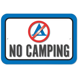 Plastic Sign No Camping - Picture 1 of 1