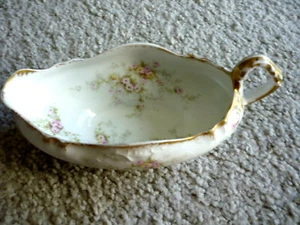 ANTIGUO THEO. BARCO DE SALSA/SALSA HAVILAND, BLANCO CON FLORAL AMARILLO Y ROSA, 1903 - Imagen 1 de 7