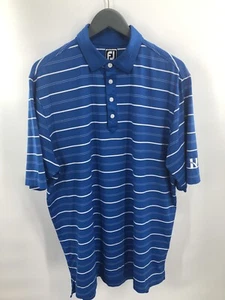 Footjoy Poloshirt Erwachsene Extra Large blau weiß Golfer Golfen Rugby Herren - Bild 1 von 9