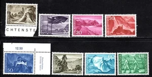 1958-64 Liechtenstein SC# 337-348 - Nature - 6 Different Stamps - M-NH - Picture 1 of 1