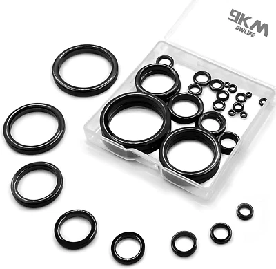 9KM DWLIFE Fishing Rod Repair Kit Ceramic Guide Rings 14 Sizes 0.13"–1.86" Replacement Set