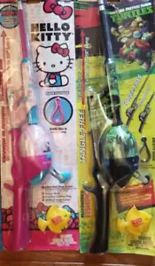NEW Teenage Mutant Kid Casters Fishing Pole Safety Hook Line Reel Tangle Free - Picture 1 of 1