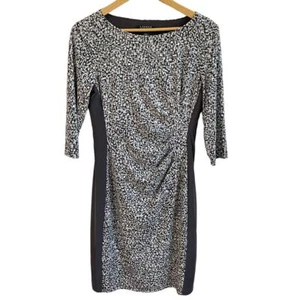 Lauren Ralph Lauren Sheath Dress Womens 8 Liquid Knit 3/4 Sleeve Career Office - Picture 1 of 8