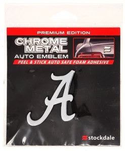 Alabama Crimson Tide Chrome Metal 3D Auto Emblem Car or Truck  New Sealed - Picture 1 of 2