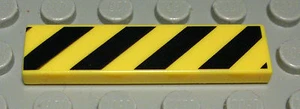 Lego Fliese - Kachel 1x4 mit Dekor Gelb Schwarz                          (927 #) - Bild 1 von 1