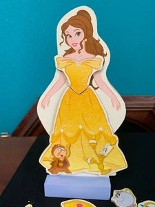 DISNEY PRINCESS~Beauty Belle 28 pcs Wooden Magnetic Doll Dress-Up Kit - Picture 1 of 4