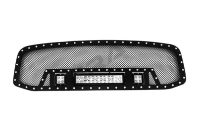 Black SS Mesh Grille Insert w/LED Lights for 06-08 Dodge RAM 1500/2500/3500 - Image 1 of 2