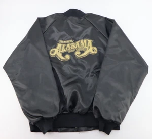 Vintage Fan Club Alabama Member Embroidered Black Nylon Jacket Size XL Made USA - Picture 1 of 9