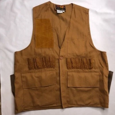 First Light Duck Cotton with Nylon Bag Hunting Vest Size L 46" Chest 26" Length - Image 1 of 4
