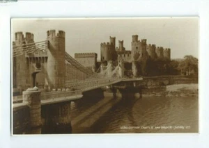 Postal Old Bridge & Conway Castle RP 1934 Llangollen cancelar - Imagen 1 de 1