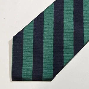 Bert Pulitzer Navy Blue Green Striped Ivy Repp Tie 100% Silk Neck Tie USA A308 - Picture 1 of 6