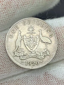 AUSTRALIA 1 Chelín 1920 M - Plata - George V. - F/MUY BUEN ESTADO FECHA CLAVE - Imagen 1 de 2