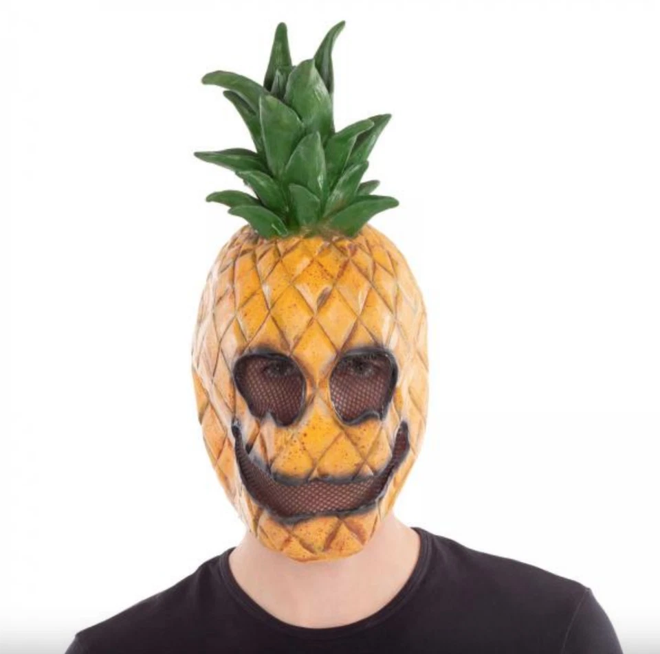 Halloween Evil Pineapple Mask Latex Tropical Fruits Scary Cosplay Fancy Party - Image 1 of 1