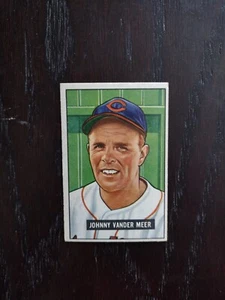 1951 Bowman 223 Johnny VanderMeer Cleveland Indians No Creases B - Picture 1 of 2