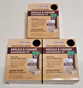 *3 Kits* Homebright Descaling Cleaning Maintenance Kit for Coffee Machine Clense - Picture 1 of 7