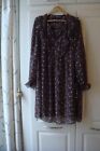 New Women's French Connection Eden Georgette Belted Dress Ditsy Floral Print 16
