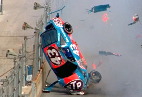 Richard Petty NASCAR Crash Wreck 13x19 Poster Gloss Photo Print CSH18 Cover