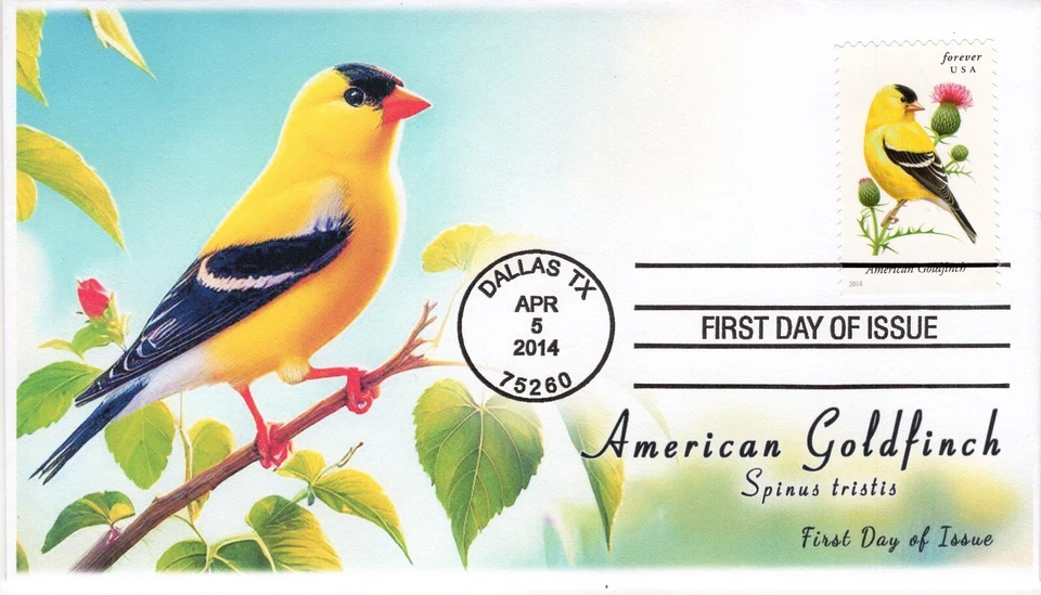 AO-4890-2, 2014, Songbirds, First Day Cover, Add-on Cachet, Standard Postmark, A - Image 1 of 1