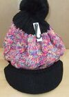 Ladies Flirt Knitted Autumn / Winter Woolly Bobble Hat With Poms Poms