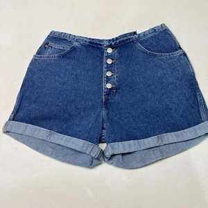 NEW NOS 90s Y2K Gitano Womens Jean Shorts Denim Button Fly Size 12 30" Relaxed - Picture 1 of 12