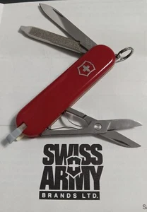 Victorinox Classic SD Swiss Army Knife Red Box and Paperwork Good Condition READ - Picture 1 of 15